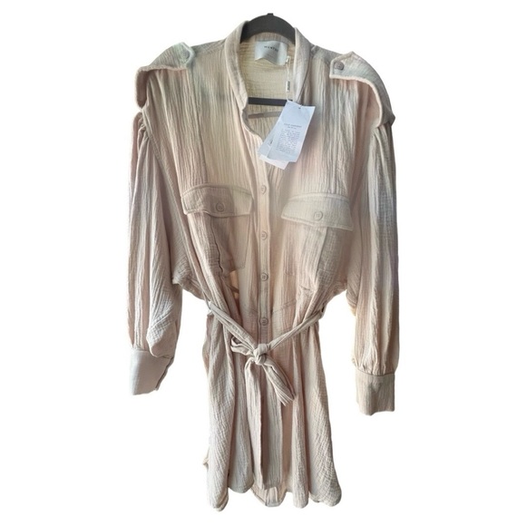 NWT MUNTHE Split Tie-Waist Shirtdress in Kit - Picture 6 of 8